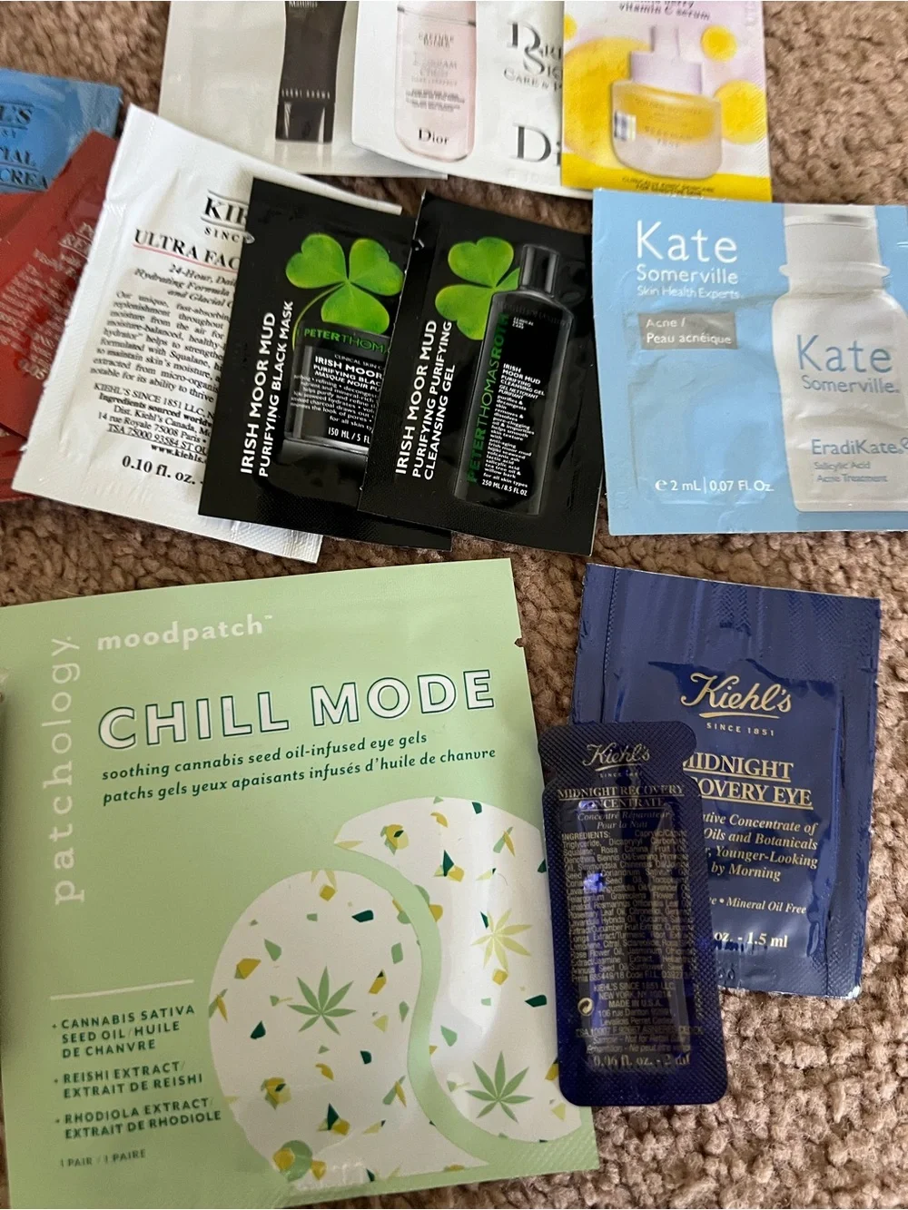 Assorted Women’s Skincare Sample Kit - 27 piece with conair brush